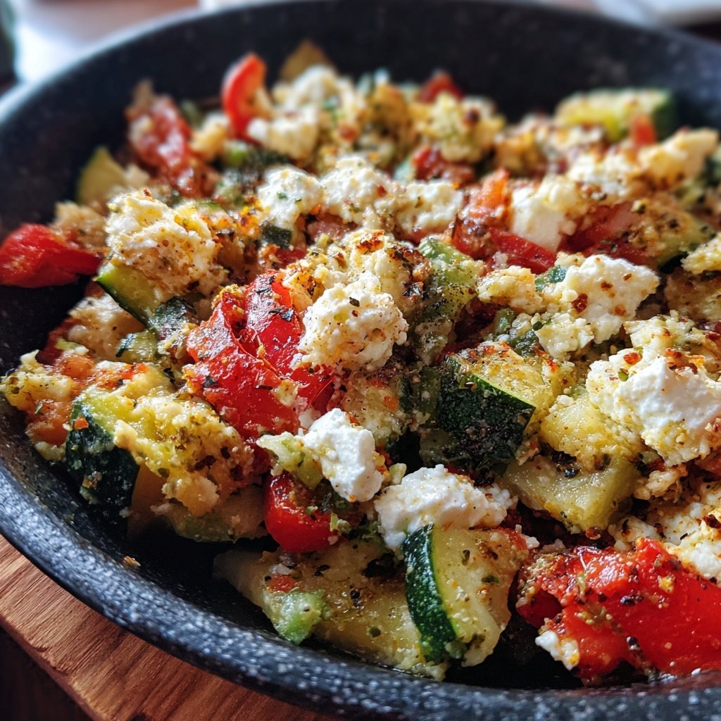 Gesund & Leicht Mediterrane Gemüsepfanne mit Feta