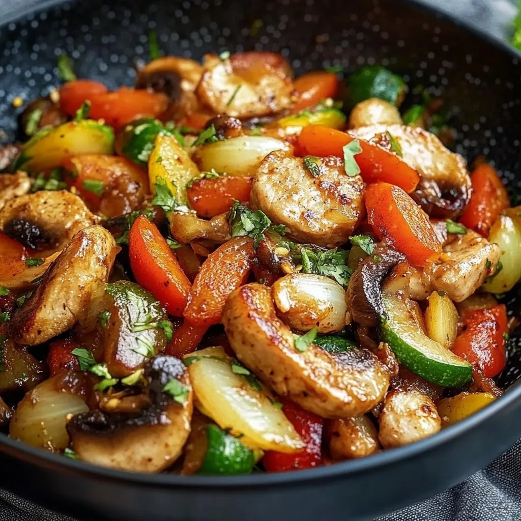 Leckere Low Carb Hähnchenpfanne mit Gemüse