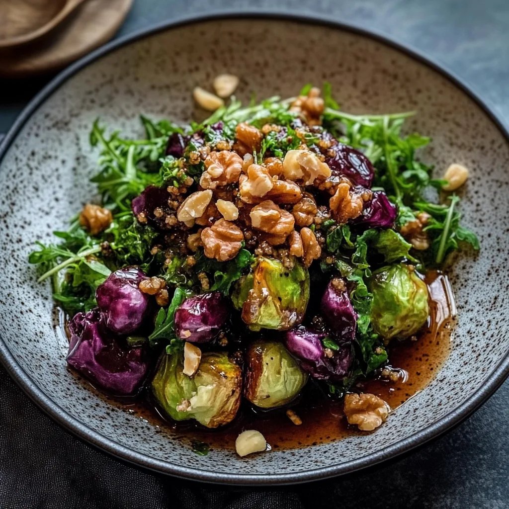 Gerösteter Rosenkohl mit Walnüssen und Honig