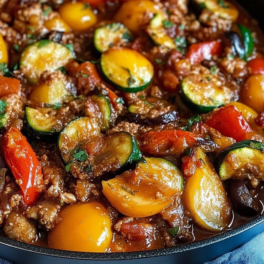 Kalorienarme Hackfleischpfanne mit Sommergemüse