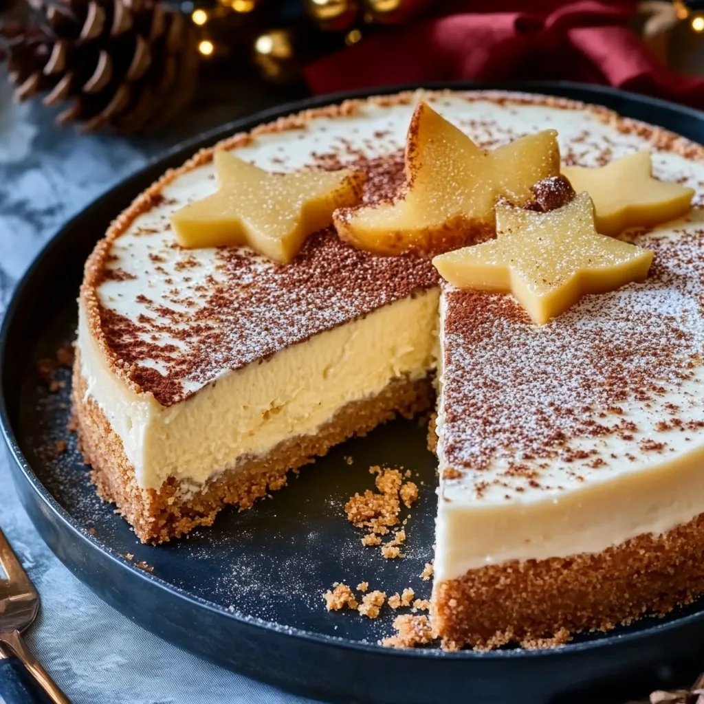 Winter Käse Sahne Torte mit Birnen