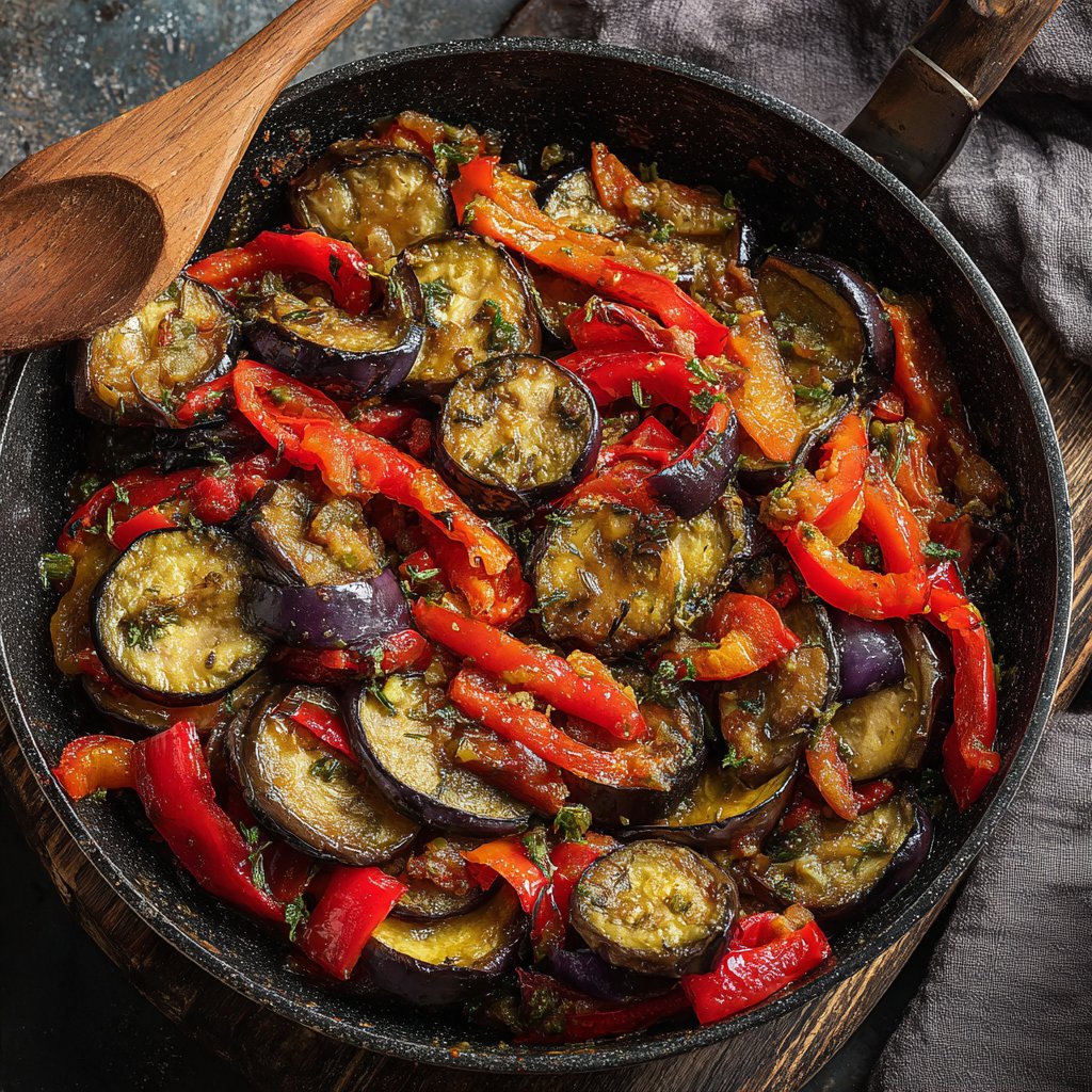 Auberginenpfanne italienisch