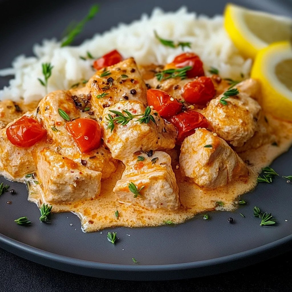 Hähnchengyros in Schmandsoße