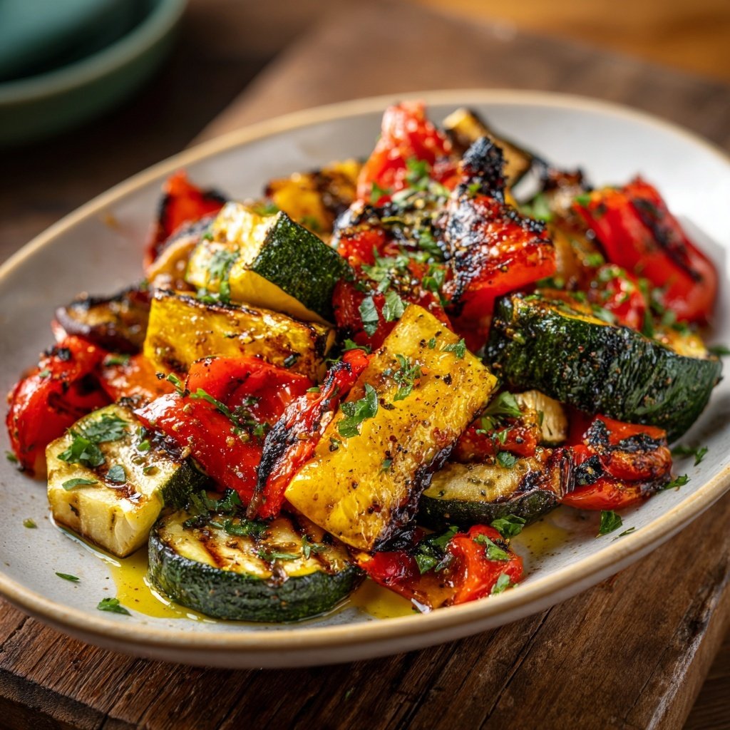 Gegrillte Gemüse Pfanne
