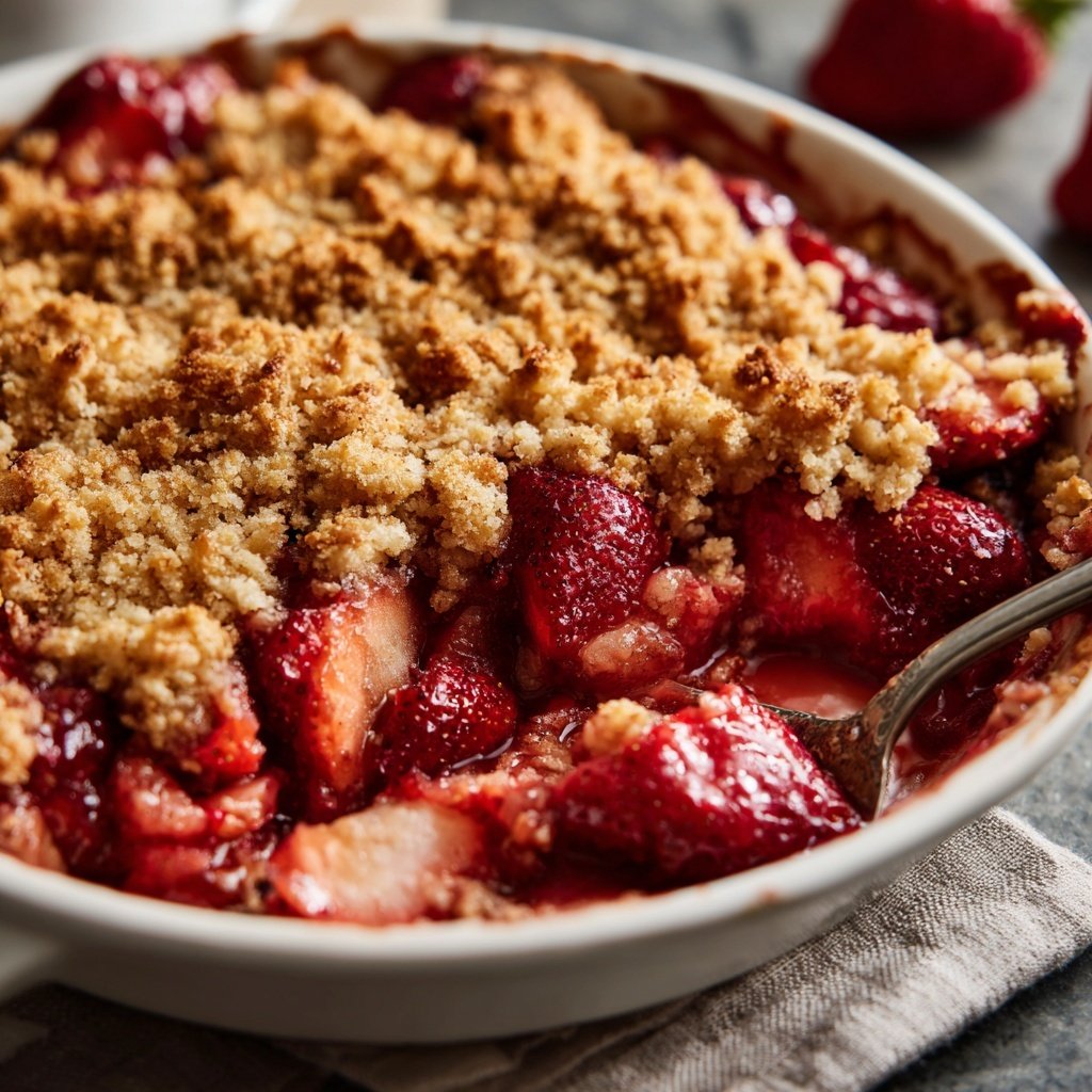 Erdbeer Crumble Aus Dem Ofen