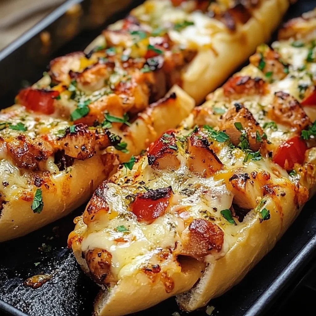 Gefüllte Ofen-Baguettes