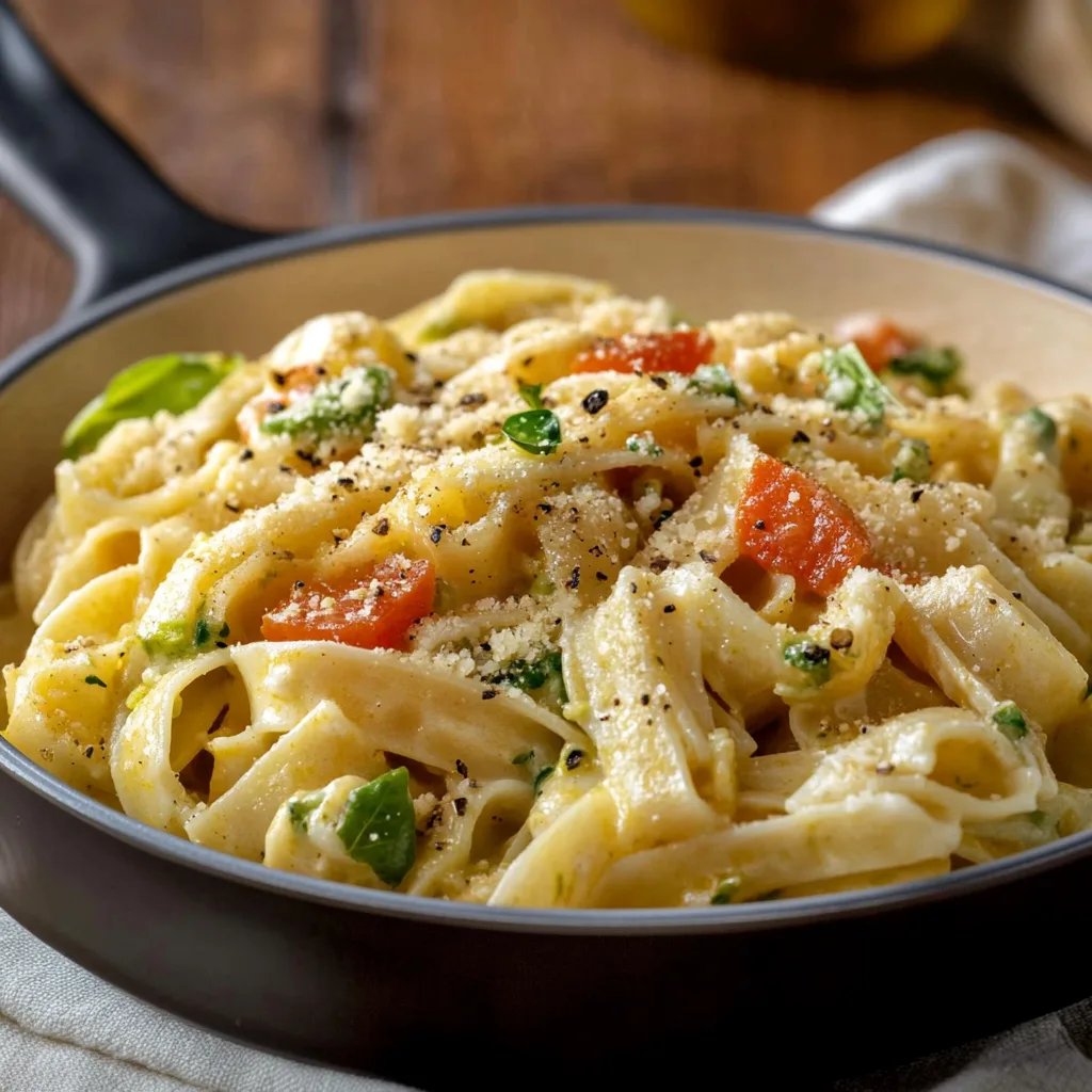 Bandnudeln mit Spitzkohl