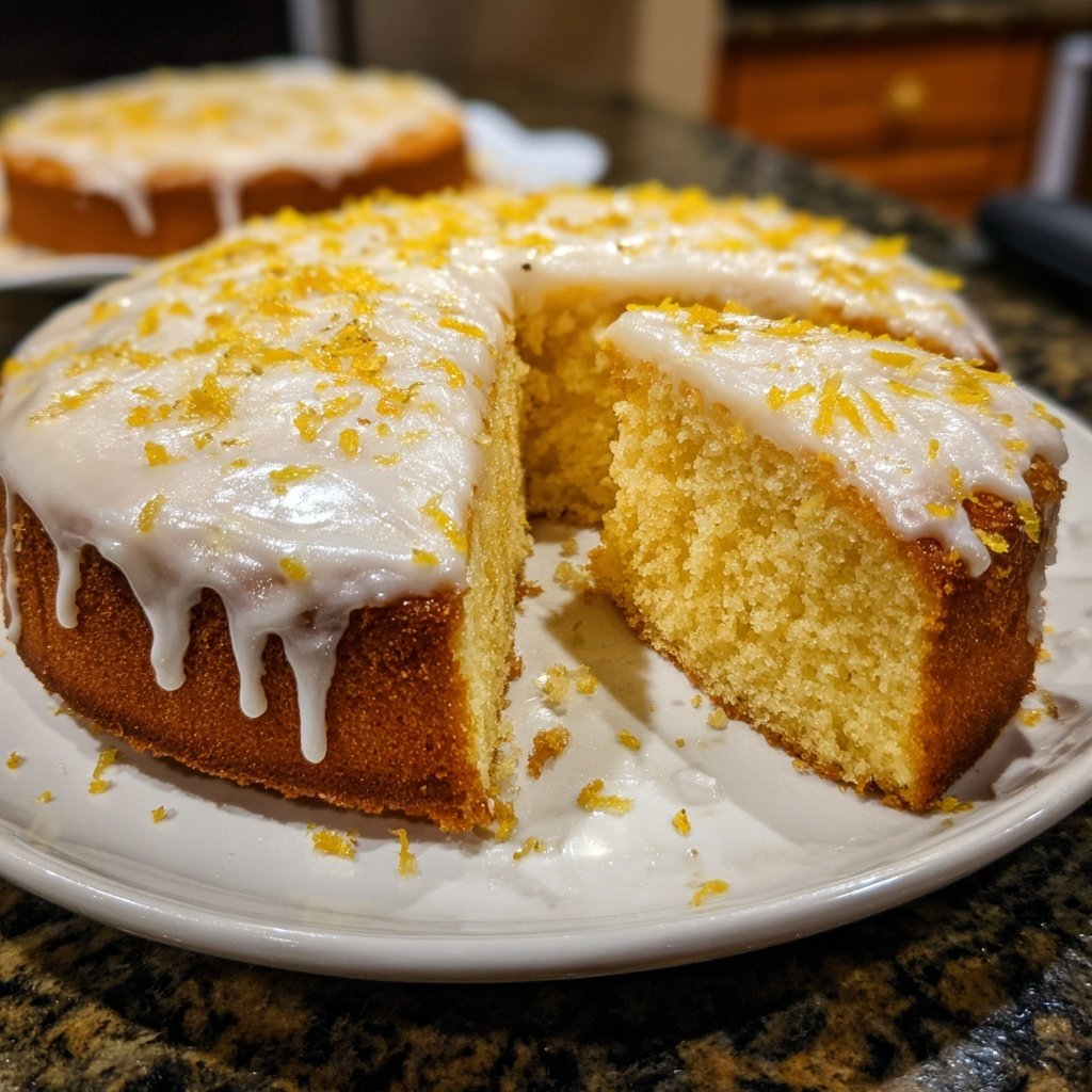Zitronenkuchen mit Frischkäse-Topping