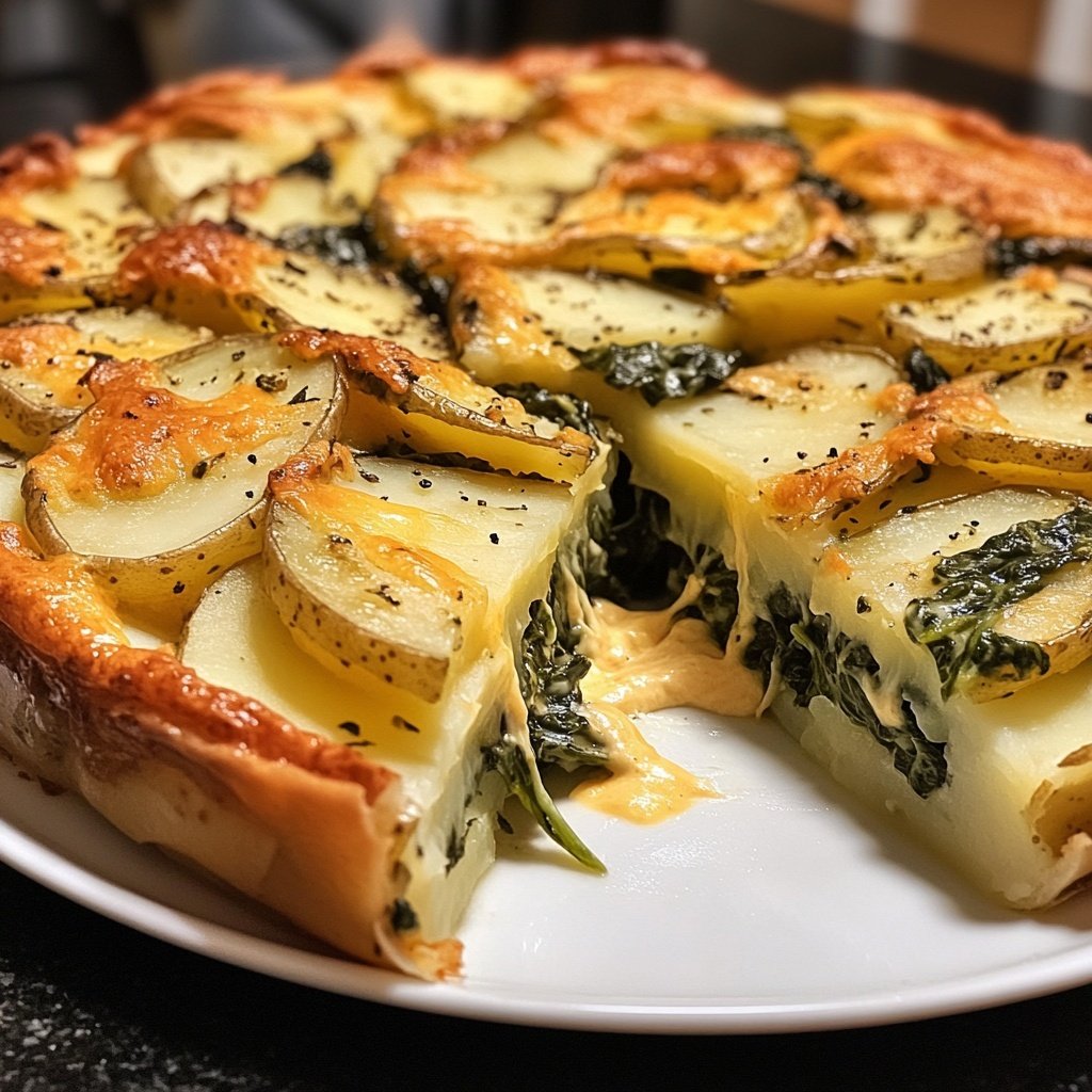 Kartoffelauflauf mit Spinat
