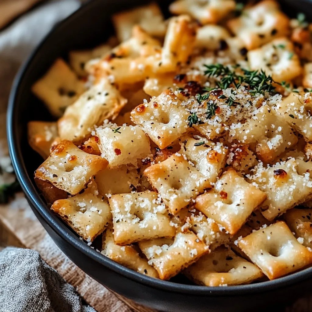 Knusprige italienische Kräuter-Käse-Cracker