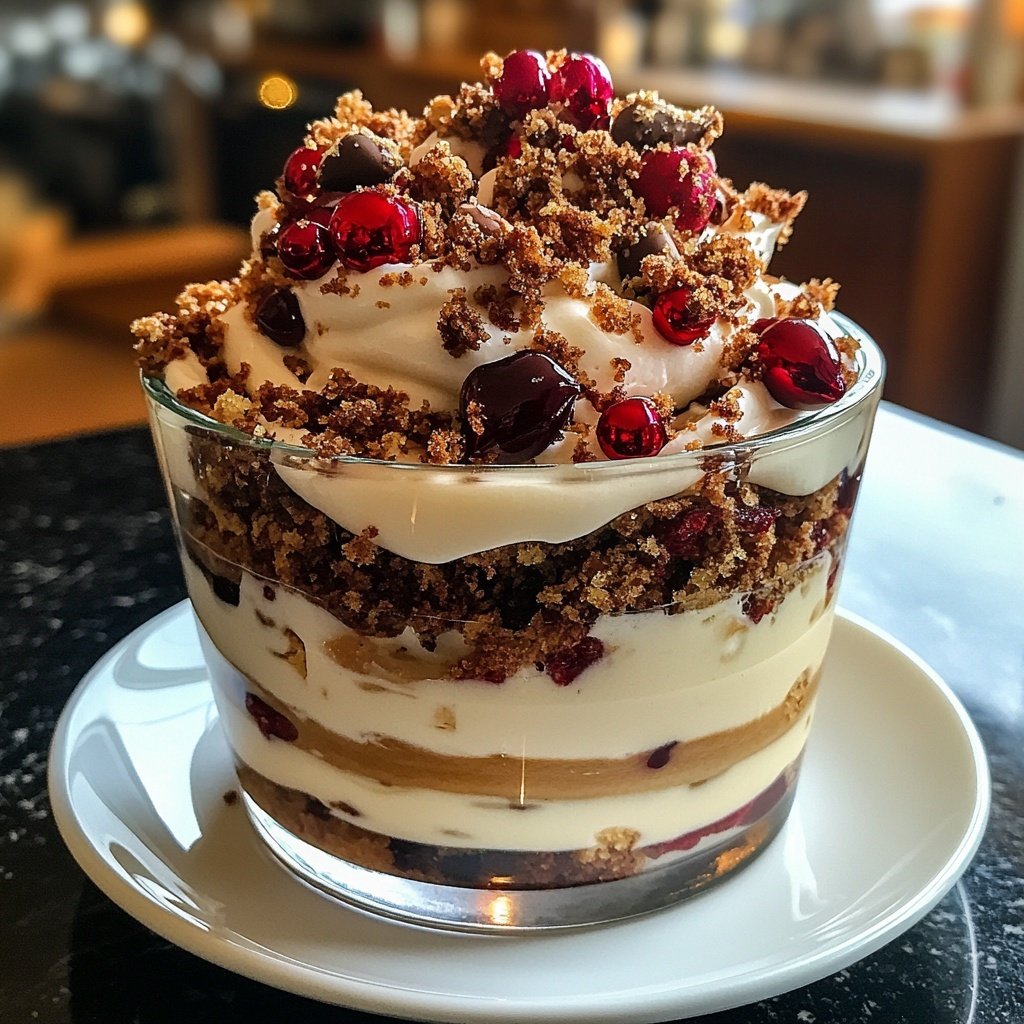Weihnachtliches Rentier Dessert im Glas
