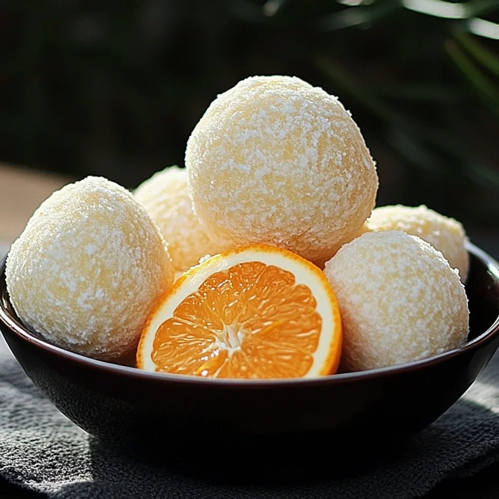 Feine Kokos-Orangen-Pralinen