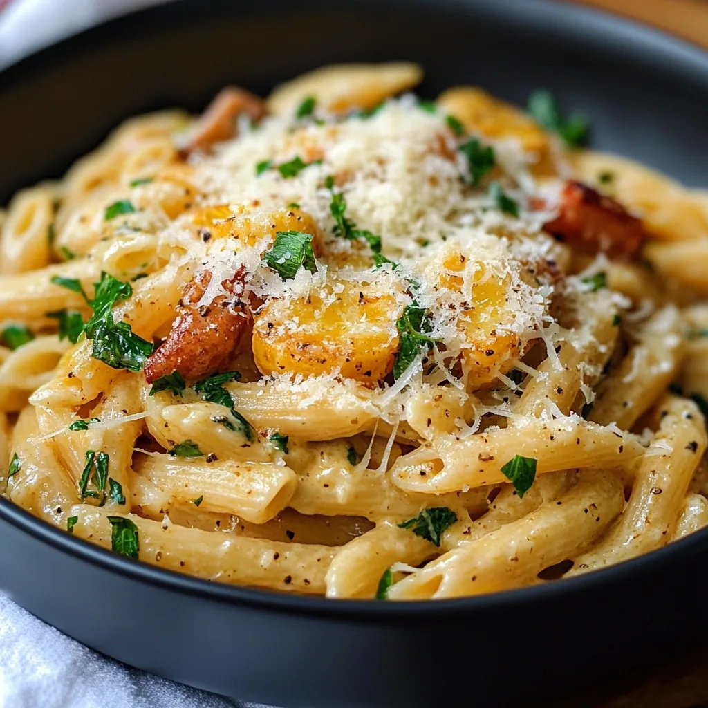 Knoblauch-Parmesan-Hähnchen-Pasta